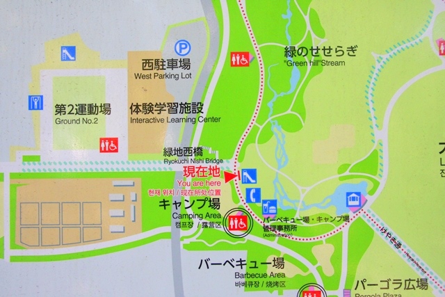 花博記念公園鶴見緑地、西駐車場の周辺マップ